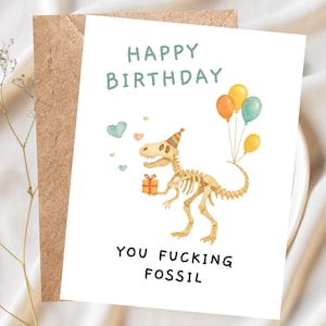 Tarjeta de cumpleaños divertida para ella para él, tarjeta de humor sarcástico y grosero para adultos, tarjeta de felicitación sarcástica para amigos, compañeros de trabajo, hombres, cumpleaños, hermano y hermana.