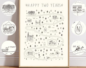 Relationship Map, Story of Us Map, Love Map, Custom Map Our Story Map Our Love Story Map Timeline Personalized Map Couple Map Christmas Gift