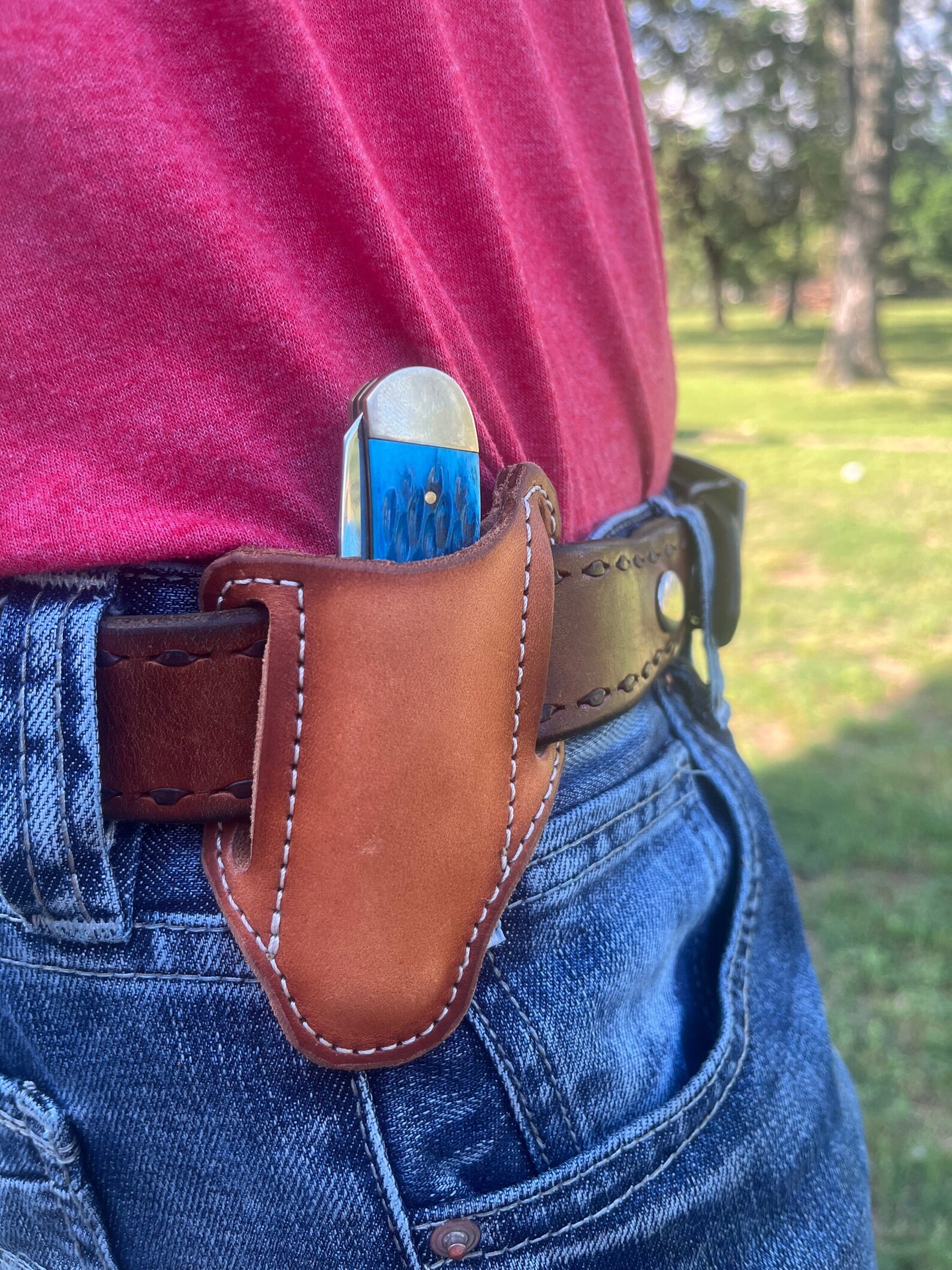 Leather Knife Sheath, Knife Holder, Pocketknife Sheath, Ranch Sheath