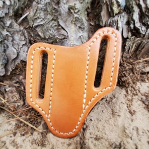 Leather Knife Sheath – Handmade Western Sheath for Pocket Knives