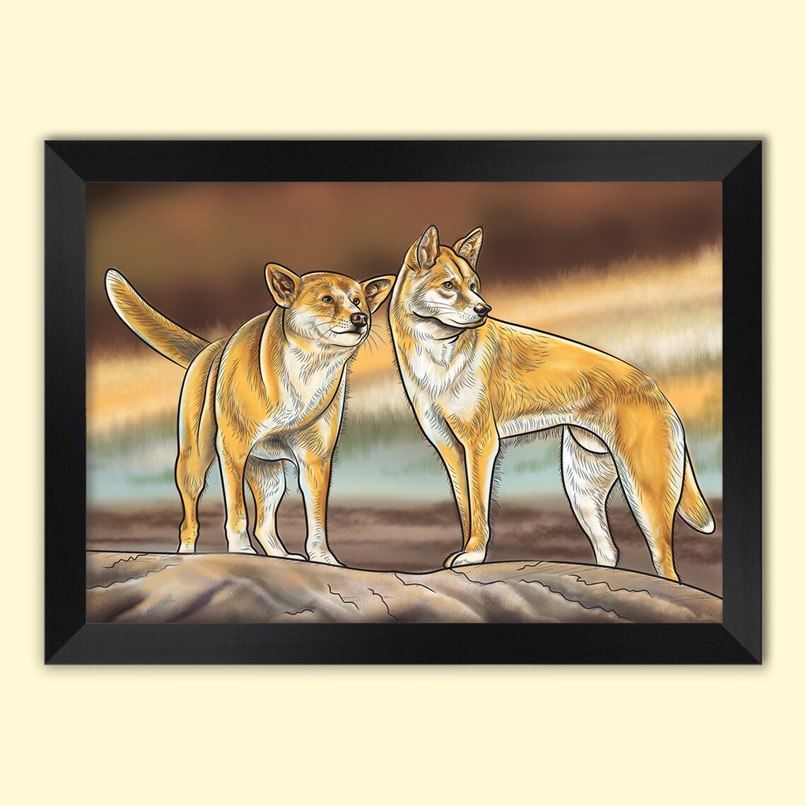 Dingo Art Australian Native Animal Wall Art Nursery Décor Etsy