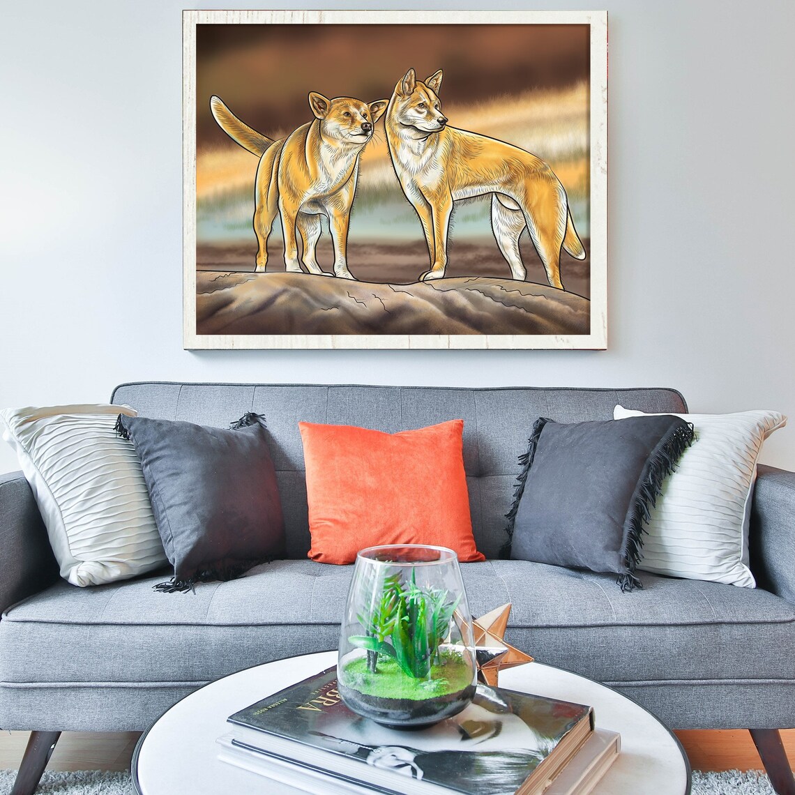 Dingo Art Australian Native Animal Wall Art Nursery Décor Etsy