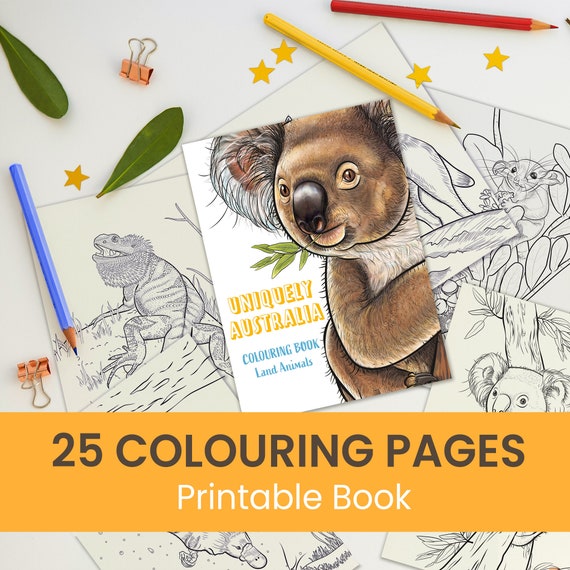 Download Adult Colouring Books Printable Australia Native Animal Adult Etsy