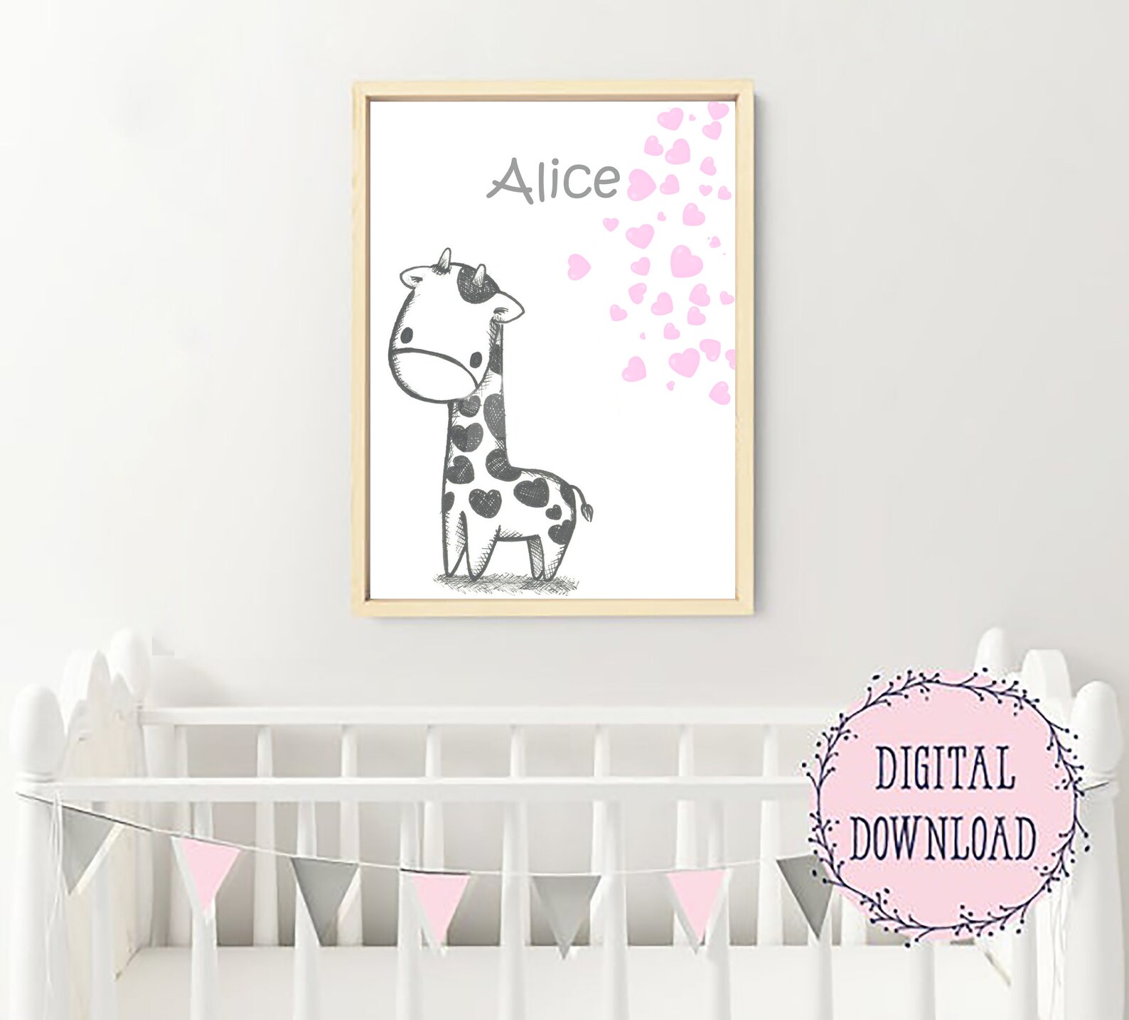 Baby Name Printable Nursery Name Printable Custom Child Name | Etsy