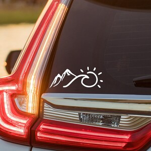 Mountain Wave Sun Vinyl Decal