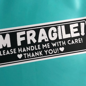 I&#39;m Fragile! Please Handle Me With Care Stickers, Fragile Package Stickers, 25 stickers per pack