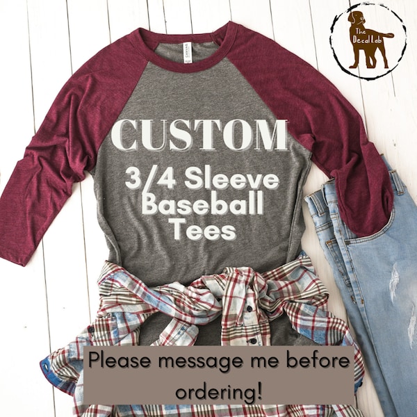 Custom Raglan Shirt Etsy
