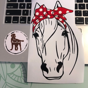 Horse Head with Bandana Vinyl Decal | Horse Vinyl Decal