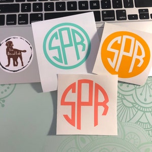 Flowers, Arrows, and Classic Monograms | Vinyl Decals | Monogram|