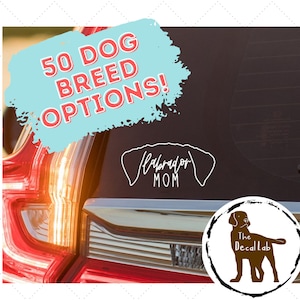 Dog Ear Car Decal | Dog Mom | Dog Mama Ear Stickers - All Breeds - Car Decals - Yeti Stickers - Vinyl Sticker - Dog Lover