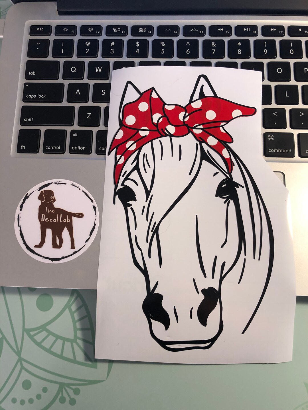 Horse Head With Bandana Vinyl Decal Horse Vinyl Decal Etsy