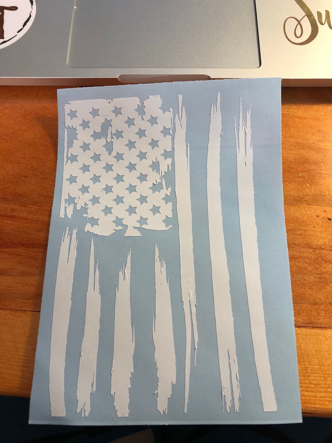 Distressed American Flag Sticker | Vinyl Decal - Etsy