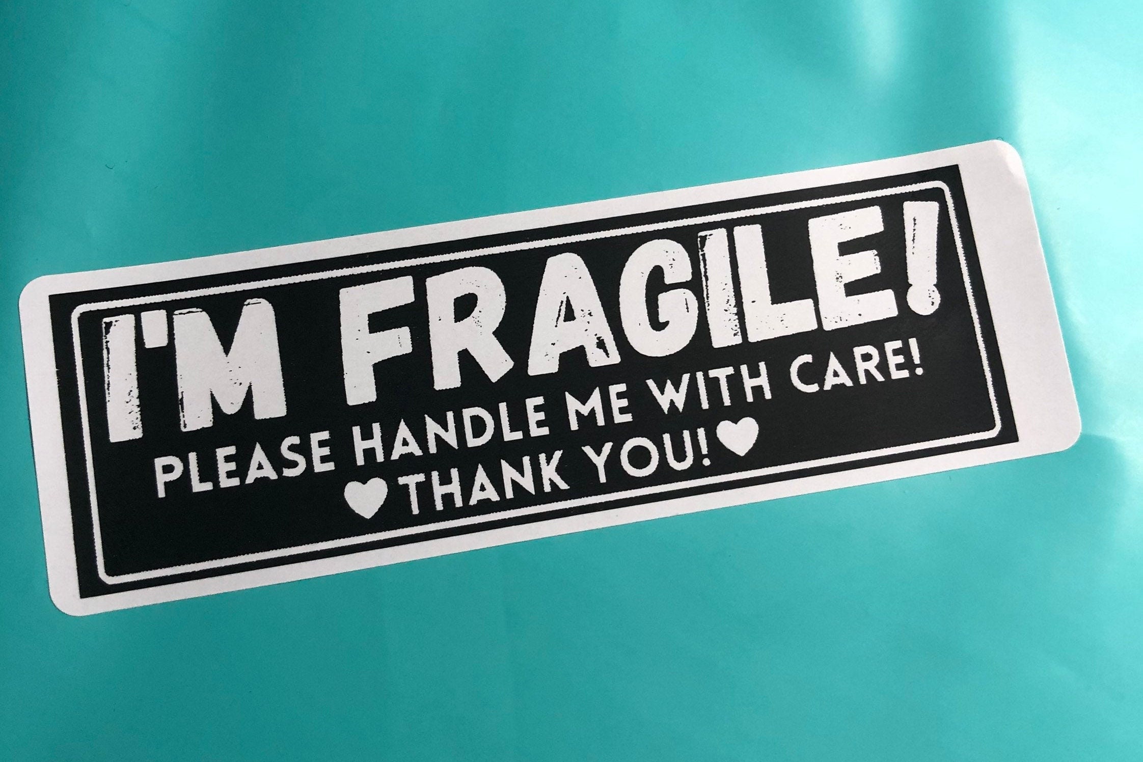 ステッカー5枚FRAGILE hand with care thank you - その他