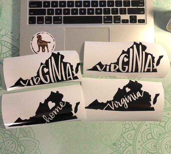 Virginia Decals Virginia Home Decals State Decals Etsy