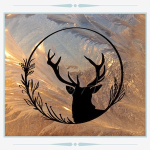 Plotter File SVG DXF Autumn Deer