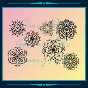 Plotter file SVG DXF Mandala Set
