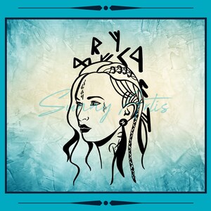 Archivo de trazador SVG DXF PNG Shieldmaiden