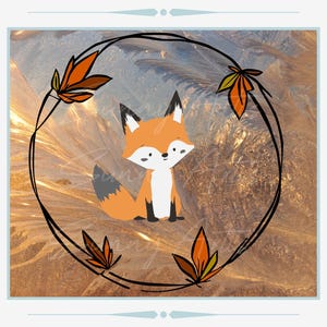 Plotter file SVG DXF autumn fox childish