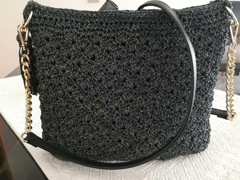 Handmade Thai swan crochet crochet bag in Italy