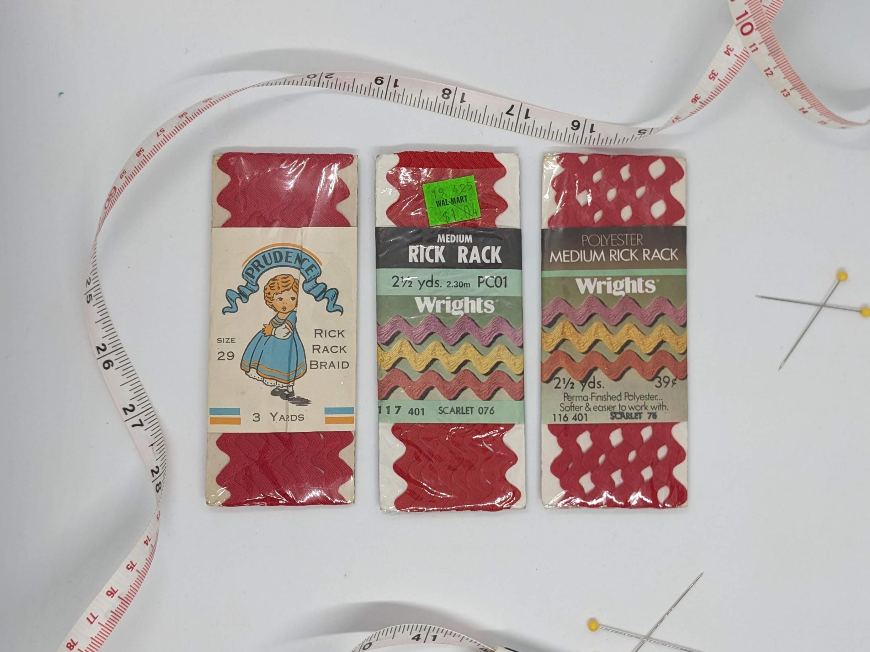 Pink and Red Vintage Medium Rick Rack - Original Packaging - Various ...