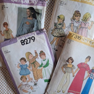 Simplicity Girls Sewing Patterns - True Vintage - Take Your Pick!