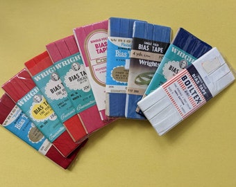 Vintage Single Fold Bias Tape Binding - Unopened Packages - Various Colors/Brands!
