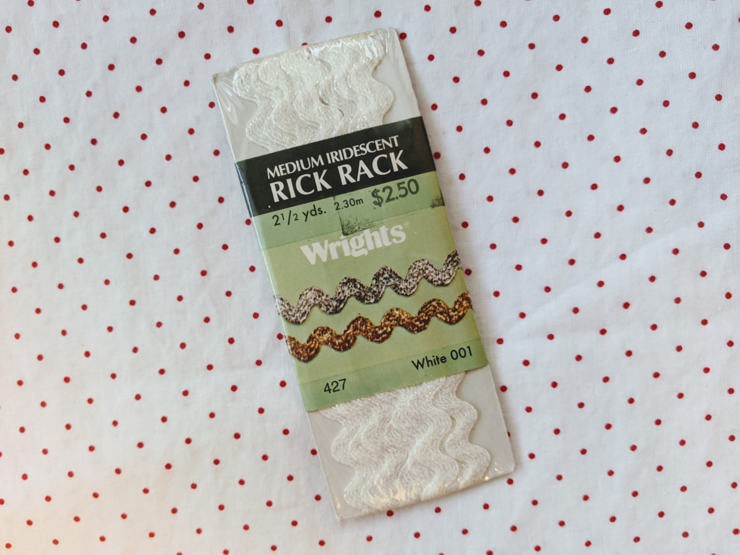 Vintage Metallic Rick Rack Original Packaging Various Colors to Choose ...