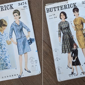 True Vintage 1960s Butterick Sewing Patterns - Take Your Pick!