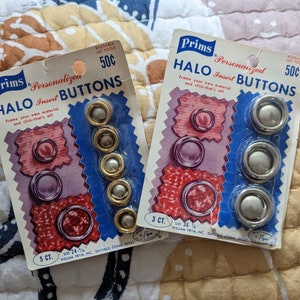 Vintage Self-Cover Buttons - original packaging