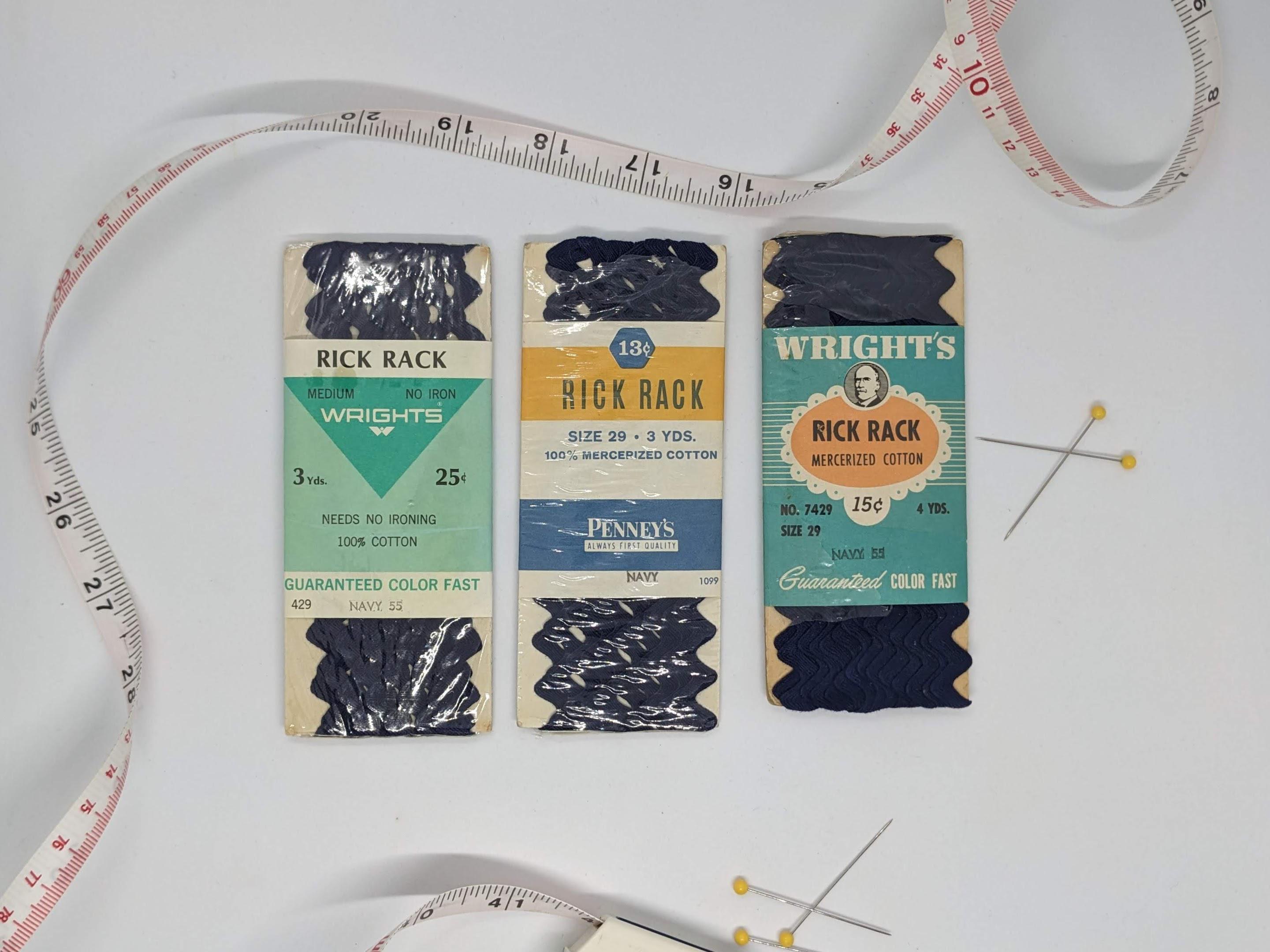 Blue Vintage Medium Rick Rack - Original Packaging - Various Blue Rick ...