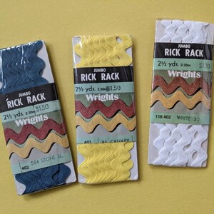 Vintage Jumbo Rick Rack - Original Packaging - Various Colors to Choose ...