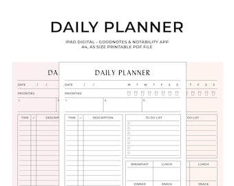 Daily Planner | Printable planner | Planner set |  Planner Inserts | Productivity Planner | Instant Download | A5 | A4