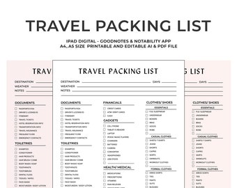 Packing List Etsy France
