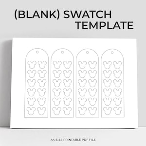 Digitales PDF Blank Swatch Acryl Marker Swatch Template DIY Seite Swatch druckbare Vorlage Sofortiger Download