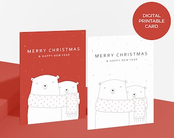 Christmas Card for Him or Her, Christmas Card to Boyfriend from Girlfriend, Funny Christmas Card, Cute card Merry Christmas