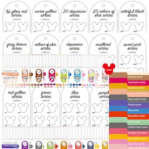 Languo Markers Swatch 14 Series 126 Digital PDF Brush Markers Swatch Template Single Page Color Swatch Printable Template Instant Download