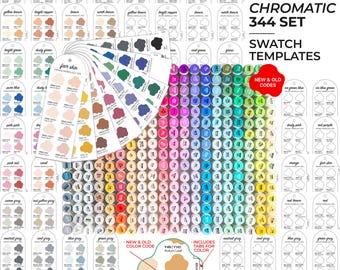 Ohuhu Honolulu 344 Swatch Template New and Old Codes Ohuhu New Swatch Ohuhu Alcohol Markers Swatch Digital Instant Download