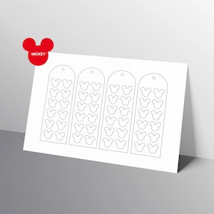 Mickey Blank Swatch Template Acrylic Markers Swatch Template DIY Page Swatch Printable Template Instant Download image 3