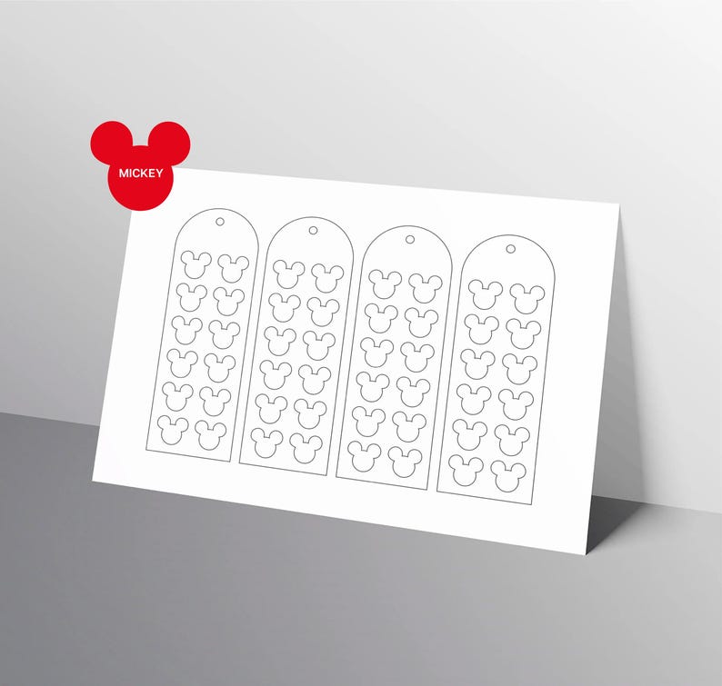 Mickey Blank Swatch Template Acrylic Markers Swatch Template DIY Page Swatch Printable Template Instant Download image 3