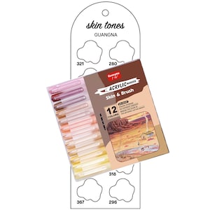 GuangNa Skin - 12-piece Markers Swatch Digital PDF Markers Swatch Template DIY Single Page Color Swatch Printable Template Instant Download
