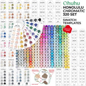Ohuhu Honolulu 320 staal sjabloon nieuwe en oude codes Ohuhu nieuw staal Ohuhu alcohol Markers staal digitale Instant Download