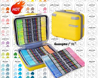 GuangNa 360-piece Acrylic Brush Markers Swatch - Digital PDF Brush Markers Swatch Template Color Swatch Printable Template Instant Download