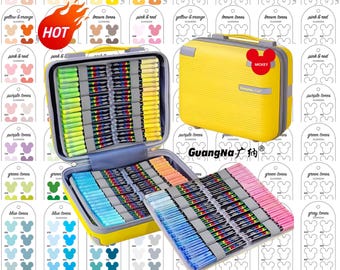 GuangNa 360-piece Acrylic Brush Markers Swatch - Digital PDF Brush Markers Swatch Template Color Swatch Printable Template Instant Download