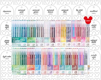 Languo Gel Pens 207-tones 24-piece Template Swatch Page Swatch Printable Template Instant Download