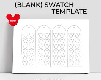 Mickey blanco staalsjabloon acrylmarkeringen staalsjabloon DIY paginastaal afdrukbare sjabloon direct downloaden