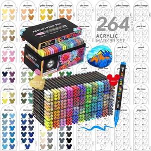 Nicety 264ピース アクリルペイントマーカーテンプレート スウォッチページ スウォッチ印刷可能テンプレート 即時ダウンロード