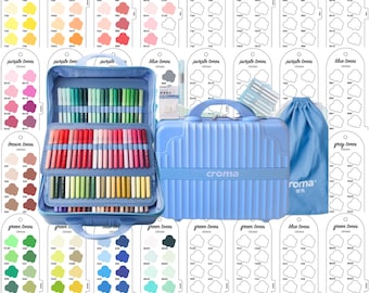 Croma 160-piece Acrylic Brush Markers Swatch - Digital PDF Brush Markers Swatch Template Color Swatch Printable Template Instant Download