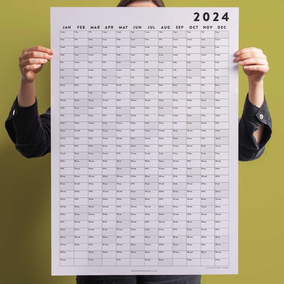 Calendrier Planificateur 2024 Calendrier Suspendu Calendrier Annuel Liste  Tâches Planificateur Annuel Agenda Organisateur Fournitures Bureau