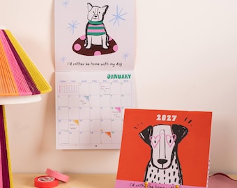 2027 Wall Calendar | Dog Life | Dog Owner Calendar | Funny Dog Gift | Square Wall Calendar | Dog Artwork | UK