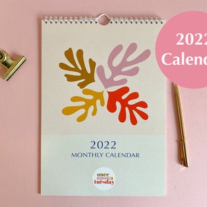 2022 Wall Calendar Abstract Art Matisse Monthly Calendar | Etsy